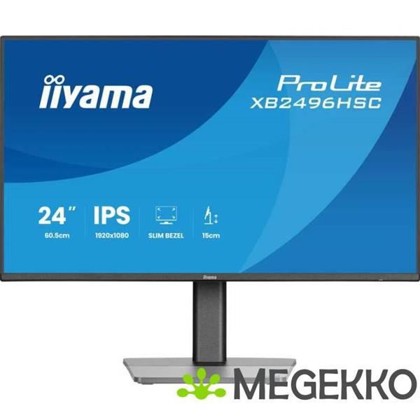 Grote foto iiyama prolite xb2496hsc b1 24 full hd 144hz ips usb c monitor computers en software overige computers en software