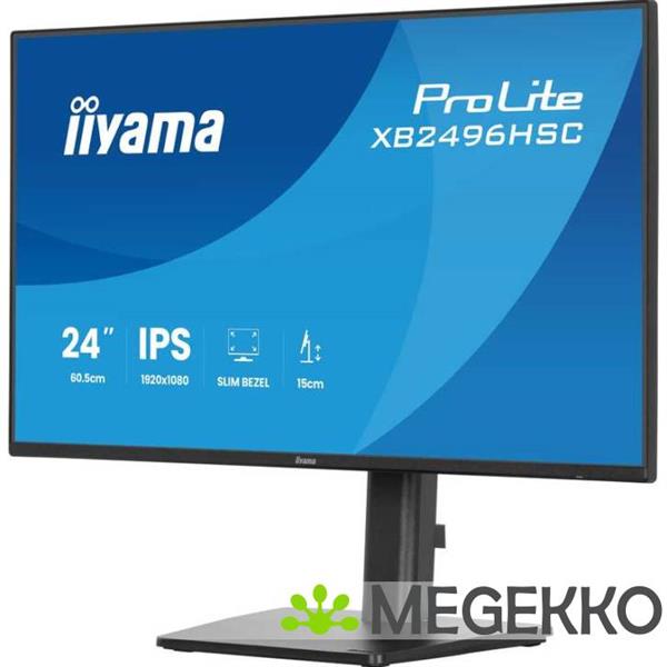 Grote foto iiyama prolite xb2496hsc b1 24 full hd 144hz ips usb c monitor computers en software overige computers en software