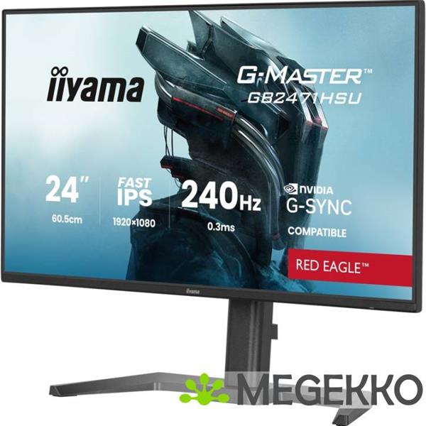 Grote foto iiyama g master g2471hsu b1 24 full hd ips 240hz gaming monitor computers en software overige computers en software