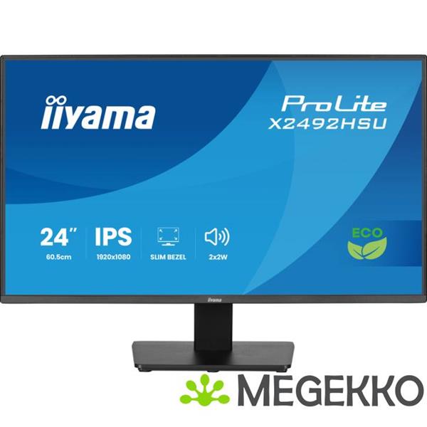 Grote foto iiyama prolite x2492hsu b1 24 full hd ips monitor computers en software overige computers en software
