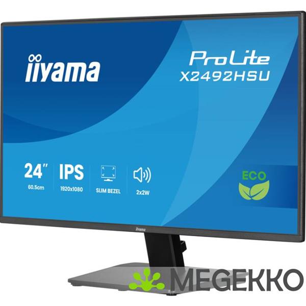 Grote foto iiyama prolite x2492hsu b1 24 full hd ips monitor computers en software overige computers en software