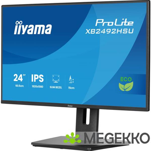 Grote foto iiyama prolite xb2492hsu b1 24 full hd ips monitor computers en software overige computers en software