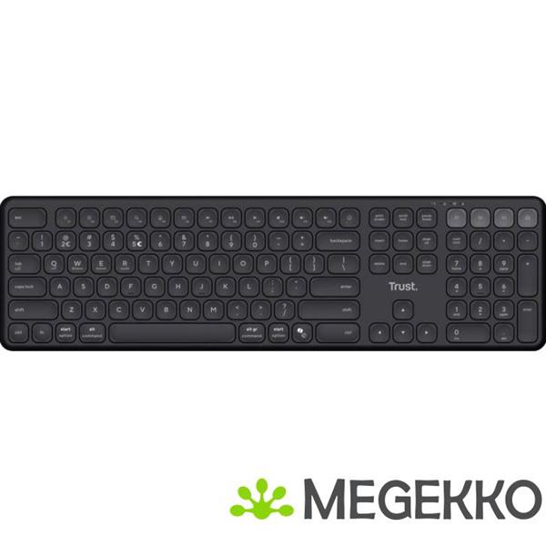 Grote foto trust vaiya toetsenbord draadloos zwart azerty belgisch computers en software toetsenborden