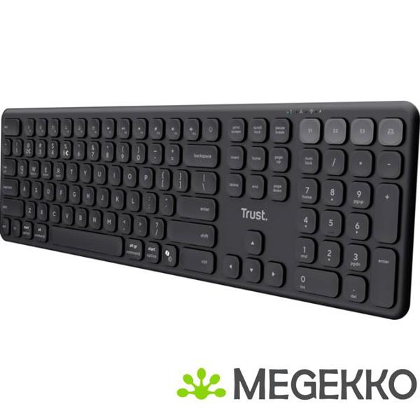 Grote foto trust vaiya toetsenbord draadloos zwart azerty belgisch computers en software toetsenborden