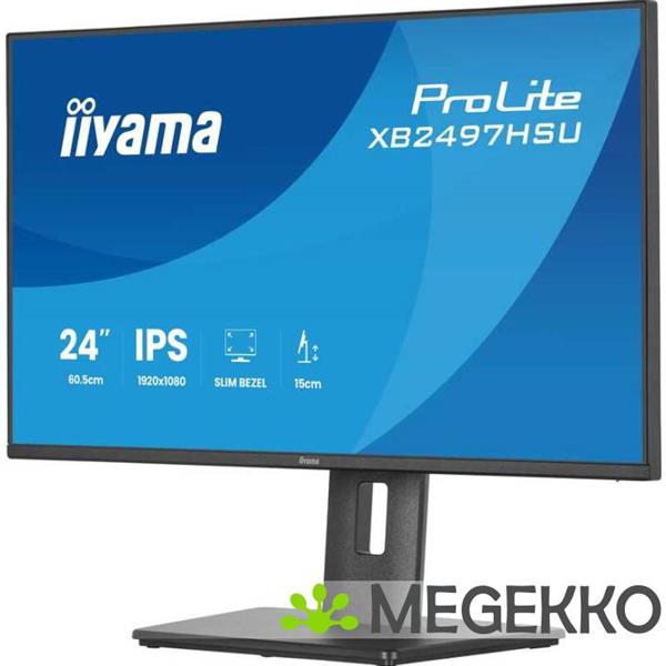 Grote foto iiyama prolite xb2497hsu b1 24 full hd ips monitor computers en software overige computers en software