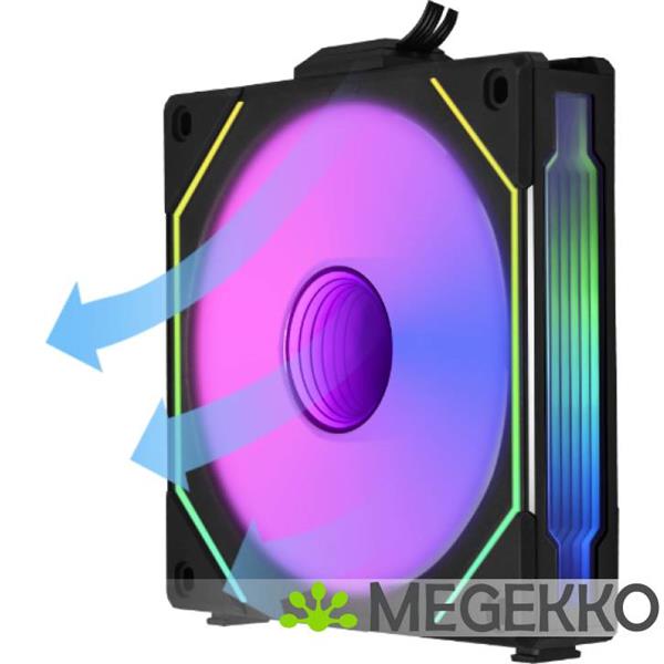 Grote foto lian li uni fan sl inf 120 wireless 1 pack black argb reverse blade pwm computers en software overige computers en software