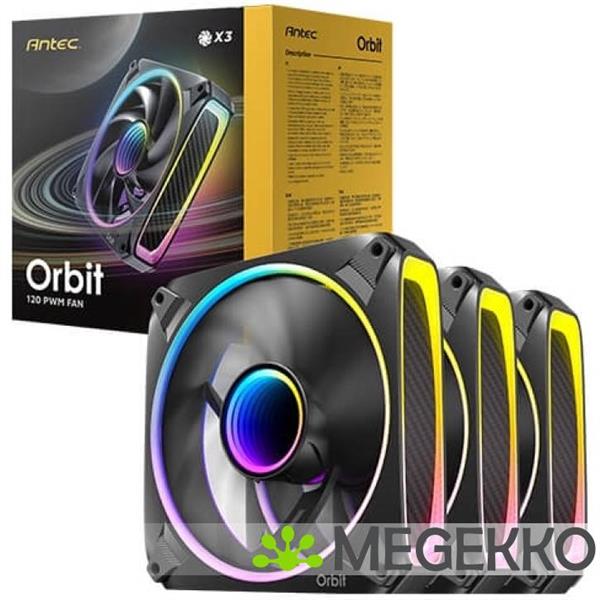 Grote foto antec orbit argb 120mm 3 fans computers en software overige computers en software