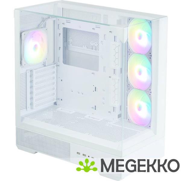 Grote foto zalman p40 prism plus white midi tower wit computers en software behuizingen en kasten