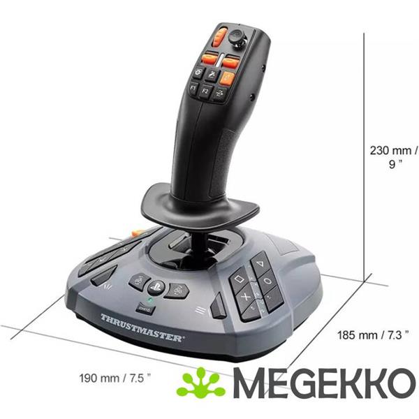 Grote foto thrustmaster simtask farmstick zwart flightstick analoog digitaal pc playstation 5 computers en software overige computers en software