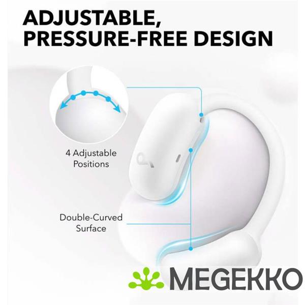 Grote foto anker soundcore aerofit 2 open ear draadloos wit audio tv en foto koptelefoons