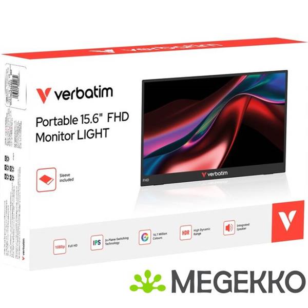 Grote foto verbatim 32401 15.6 fhd draagbare monitor computers en software overige computers en software