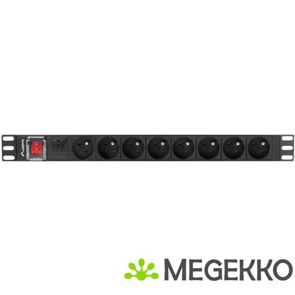 Grote foto lanberg pdu 08e 0200 bk energiedistributie 8 ac uitgang en 1u zwart computers en software overige