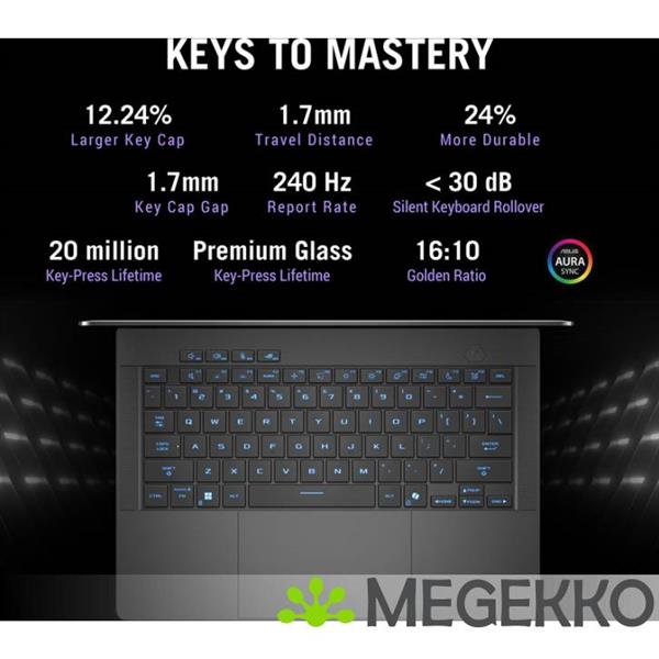 Grote foto asus rog zephyrus g14 ga403ww qs075w 14 amd ryzen ai 9 rtx 5080 gaming laptop computers en software overige computers en software