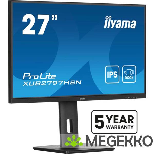 Grote foto iiyama prolite xub2797hsn b2 27 full hd 100hz usb c ips monitor computers en software overige computers en software