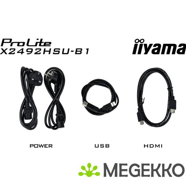 Grote foto iiyama prolite x2492hsu b1 24full hd ips monitor computers en software overige computers en software