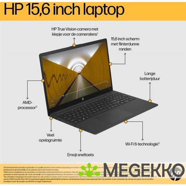Grote foto hp 15 fc0037nd 15.6 amd ryzen 3 computers en software overige computers en software