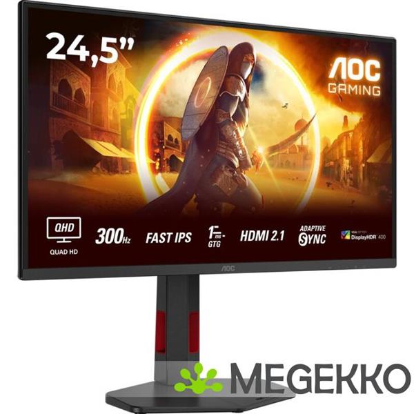 Grote foto aoc q25g4sr 25 quad hd 300hz ips gaming monitor computers en software overige computers en software