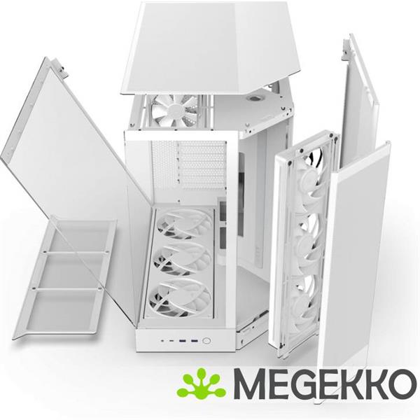 Grote foto nzxt h9 flow rgb white 2025 computers en software behuizingen en kasten