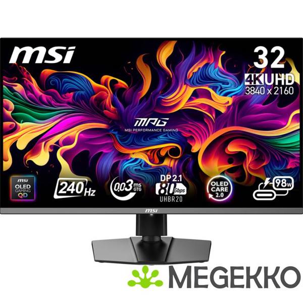 Grote foto msi mpg 322urx qd oled 32 ultra hd 240hz oled gaming monitor computers en software overige computers en software