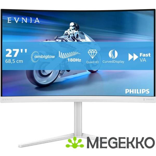 Grote foto philips evnia 27m2c5501 00 27 quad hd 180hz curved va monitor computers en software overige computers en software