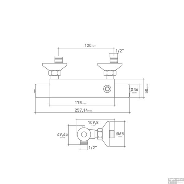 Grote foto van marcke nemo go isisave 12cm douchethermostaat doe het zelf en verbouw sanitair