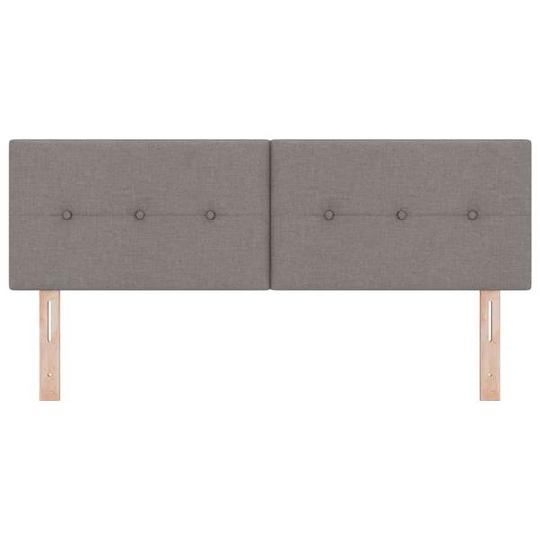 Grote foto vidaxl hoofdbord met hoofdeinde taupe 160 cm nep leer antiek en kunst stoelen en banken