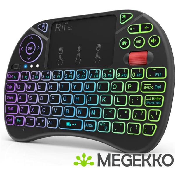 Grote foto rii x8 rgb toetsenbord draadloos zwart computers en software toetsenborden