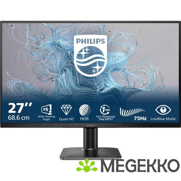 Grote foto philips 1000 series 27e2n1500l 00 27 quad hd 100hz ips monitor computers en software overige computers en software
