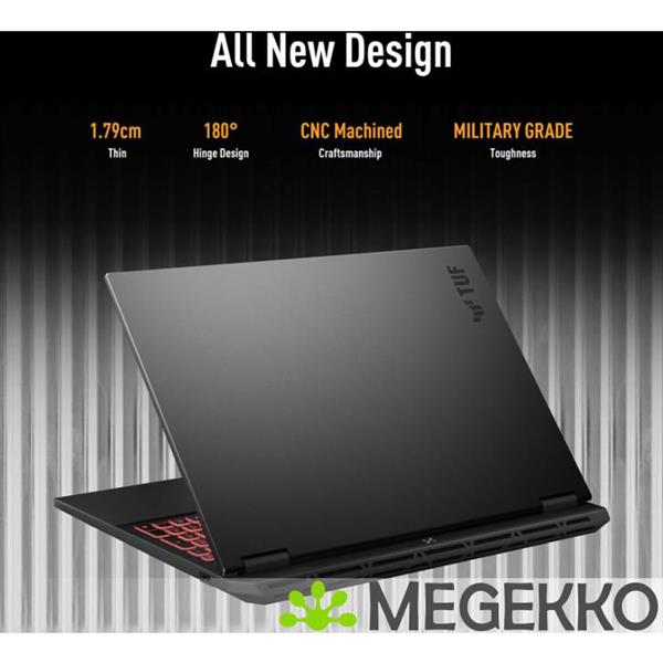 Grote foto asus tuf gaming a16 fa608uh rv020w 16 amd ryzen 7 rtx 5050 gaming laptop computers en software overige computers en software