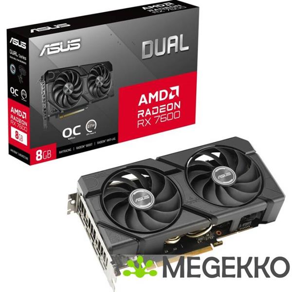 Grote foto asus dual radeon rx 7600 8gb computers en software videokaarten
