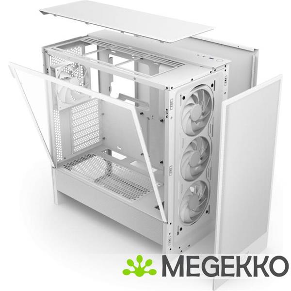 Grote foto nzxt h5 flow white 2024 computers en software behuizingen en kasten