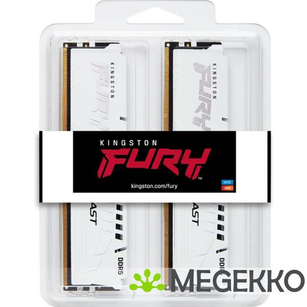 Grote foto kingston ddr5 fury beast 2x16gb 6000 white computers en software overige computers en software