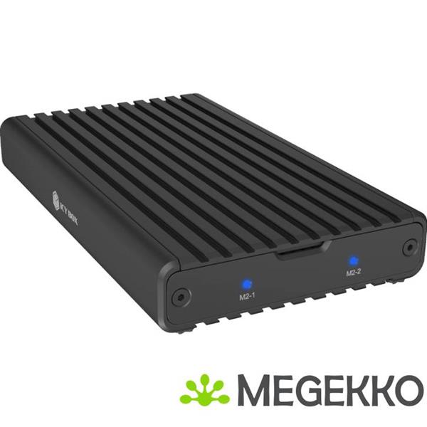 Grote foto icy box ib 2817m c32 sdd behuizing zwart m.2 computers en software behuizingen en kasten