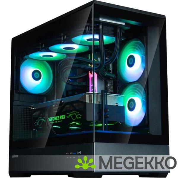 Grote foto zalman p30 black v2 mini tower zwart computers en software behuizingen en kasten