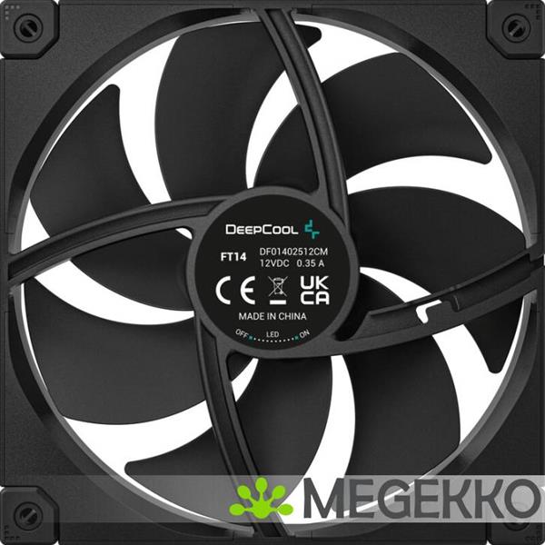 Grote foto deepcool ft14 computer behuizing ventilator 14 cm zwart 1 stuk s computers en software overige computers en software