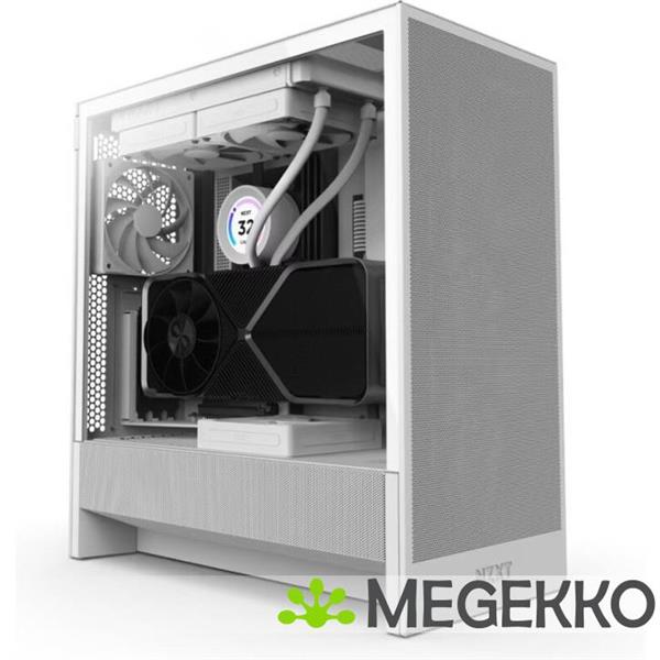 Grote foto nzxt h5 flow white 2024 computers en software behuizingen en kasten