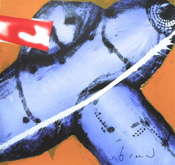 Grote foto herman brood vliegtuig antiek en kunst litho en zeefdrukken