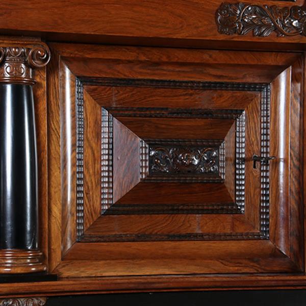 Grote foto markante 4 deurskast uit de gouden eeuw met veel ebbenhout no.371510 antiek en kunst stoelen en banken