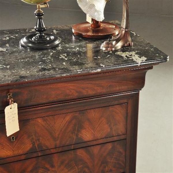 Grote foto louis philippe commode met geheime lade bloemmahonie ca 1830 no.371505 antiek en kunst stoelen en banken
