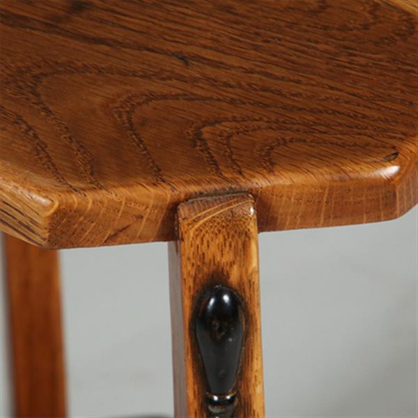 Grote foto bijzettafel of wijntafel amsterdamse school ca 1910 blond eiken met ebbenhout no.361865 antiek en kunst stoelen en banken