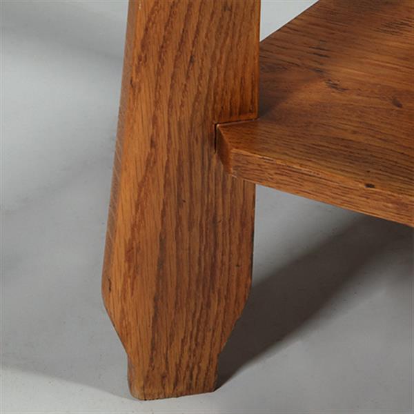 Grote foto bijzettafel of wijntafel amsterdamse school ca 1910 blond eiken met ebbenhout no.361865 antiek en kunst stoelen en banken