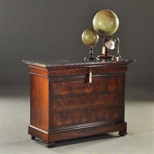 Grote foto louis philippe commode met geheime lade bloemmahonie ca 1830 no.371505 antiek en kunst stoelen en banken