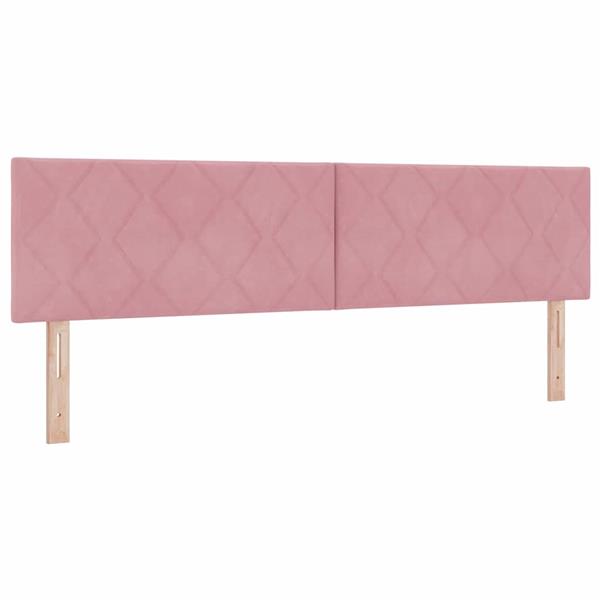 Grote foto vidaxl hoofdbord met hoofdeinde roze 180 cm fluweel antiek en kunst stoelen en banken