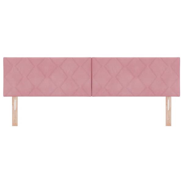 Grote foto vidaxl hoofdbord met hoofdeinde roze 180 cm fluweel antiek en kunst stoelen en banken