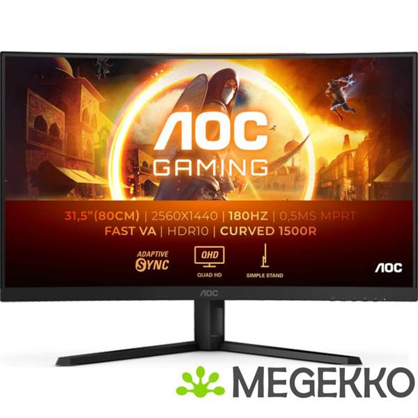 Grote foto aoc gaming cq32g4ve 32 quad hd 180hz curved va monitor computers en software overige computers en software