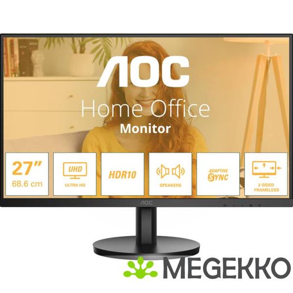 Grote foto aoc basic line b3 u27b3a 27 4k ultra hd ips monitor computers en software overige computers en software