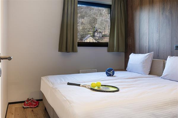 Grote foto luxe villa op een vakantiepark in de natuur. vakantie belgi