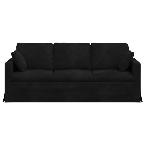 Grote foto vidaxl bank 180cm zwart metaal huis en inrichting bankstellen