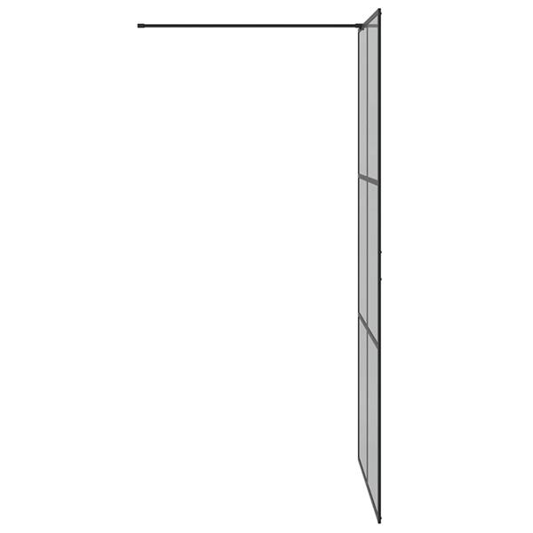 Grote foto vidaxl inloop douche wand zwart 100 x 195 cm gehard glas huis en inrichting complete badkamers
