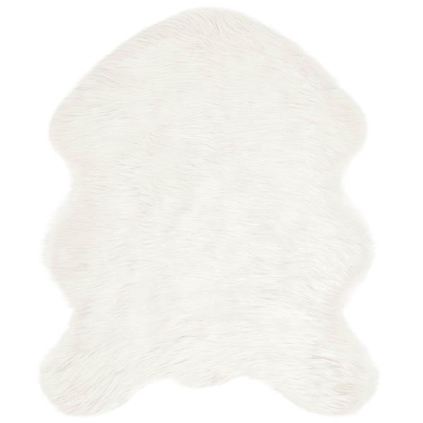 Grote foto vidaxl nep schapenvacht tapijt tafalla wit 50 x 80 cm polyester huis en inrichting vloerbedekking en kleden